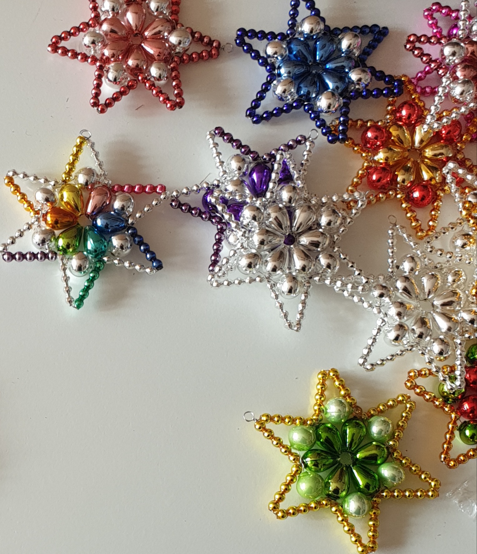 Vánoční hvězda "HUDEROVKA" - fialová/tyrkysová