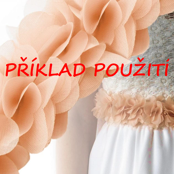 Prýmek na pružence šíře 60 mm - bílá (metráž)