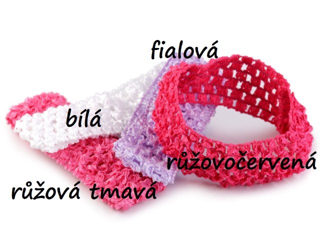 Pružná čelenka do vlasů - bílá