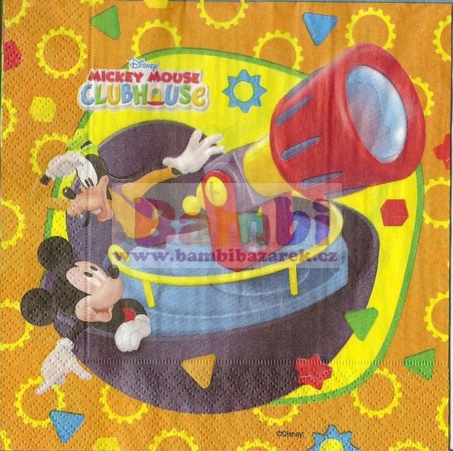 Třívrstvý ubrousek na decoupage - Mickey Mouse