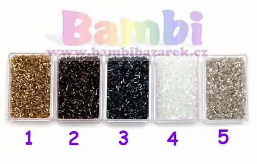 Korálky/rokajl sekaný - černá (hematit) > Ø2mm (sáček 30g)