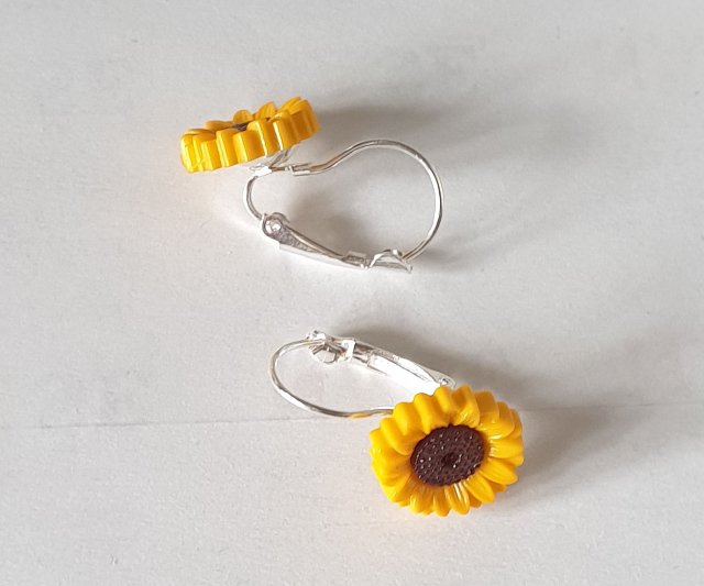 Naušnice květinové - slunečnice