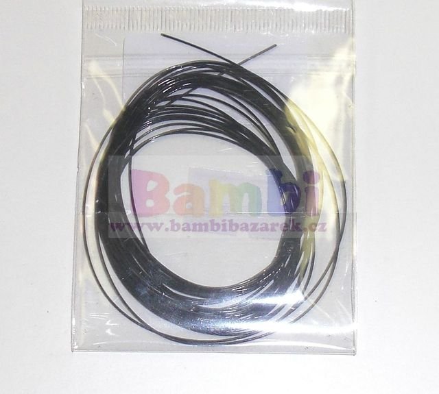 Nylonové lanko Ø 0,45mm - černá (3 metry)