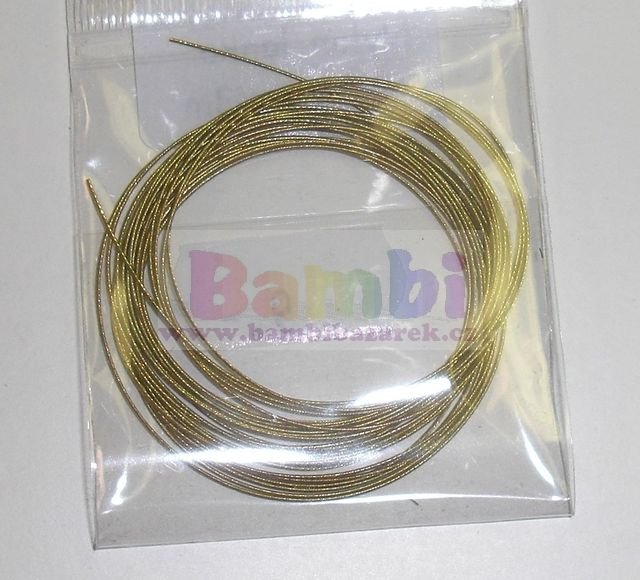 Nylonové lanko Ø 0,45mm - zlatá (3 metry)