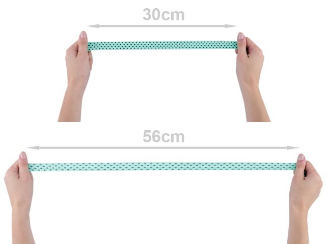 Lemovací pruženka s puntíky - zelená