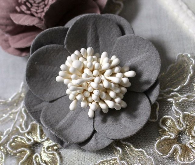 Květinové pestíky matné - šedá (450ks)