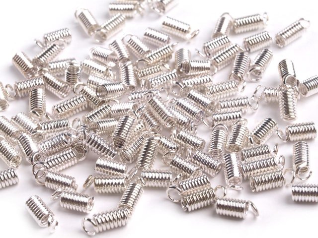 Koncovka - pružinka - platina 2x5mm (10ks)