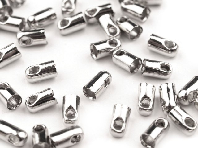 Koncovka hladká - platina - 3x 6mm