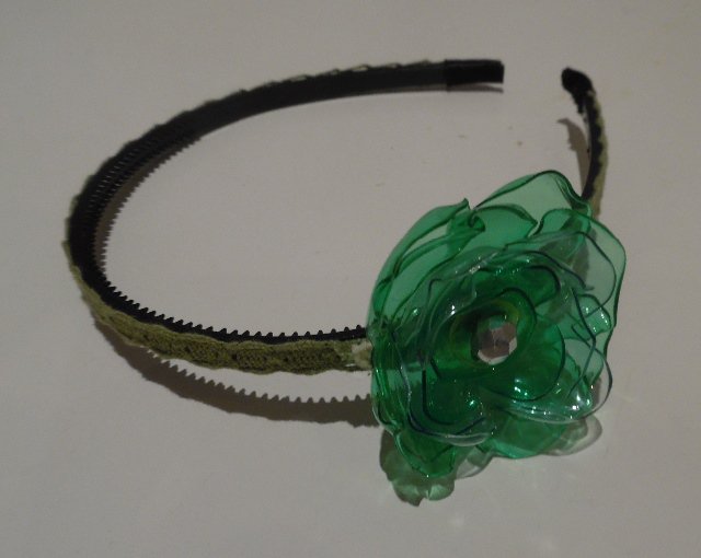 Ozdobná čelenka do vlasů - PET zelená