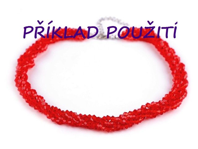 Korálky broušené/sluníčka -  červená > Ø4mm (30 kusů)