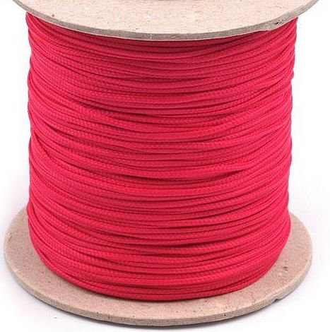 Šňůra PES na navlékání korálků - červená Ø1,4m (10m)