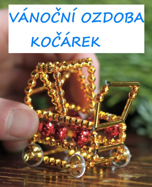HOBBY SET - Vánoční ozdoba KOČÁREK barevný