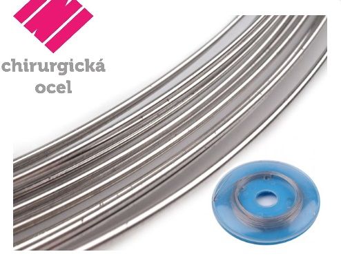 Bižuterní drát - chirurgická ocel - Ø 0,8mm (5 metrů)