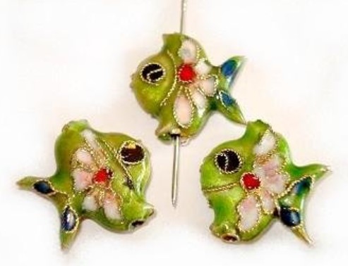 Cloisonne korálek - rybička