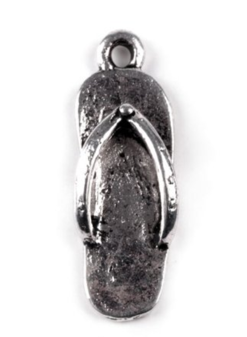 Přívěsek kovový - letní žabka 7x20mm