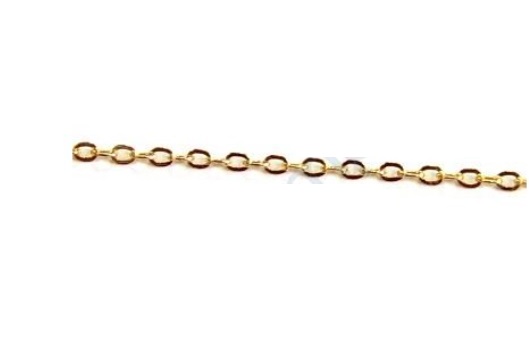 Bižuterní řetízek cca 3,2x2,3mm zlatý (1m)