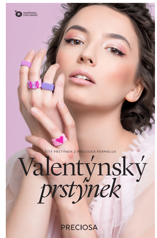 KORÁLKOVÁ STAVEBNICE - Valentýnské prstýnky (3ks)