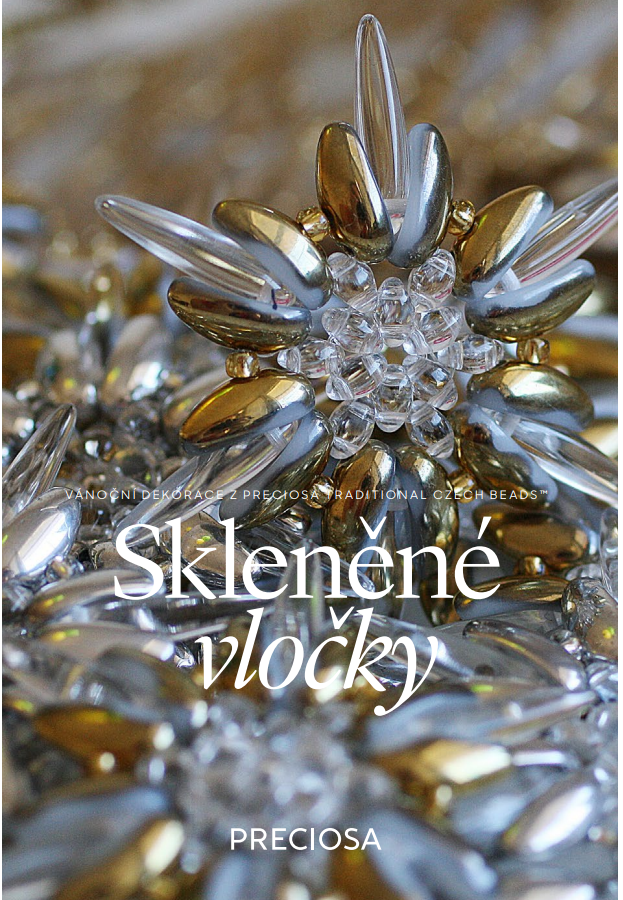 KORÁLKOVÁ STAVEBNICE - Skleněné vločky (2ks)