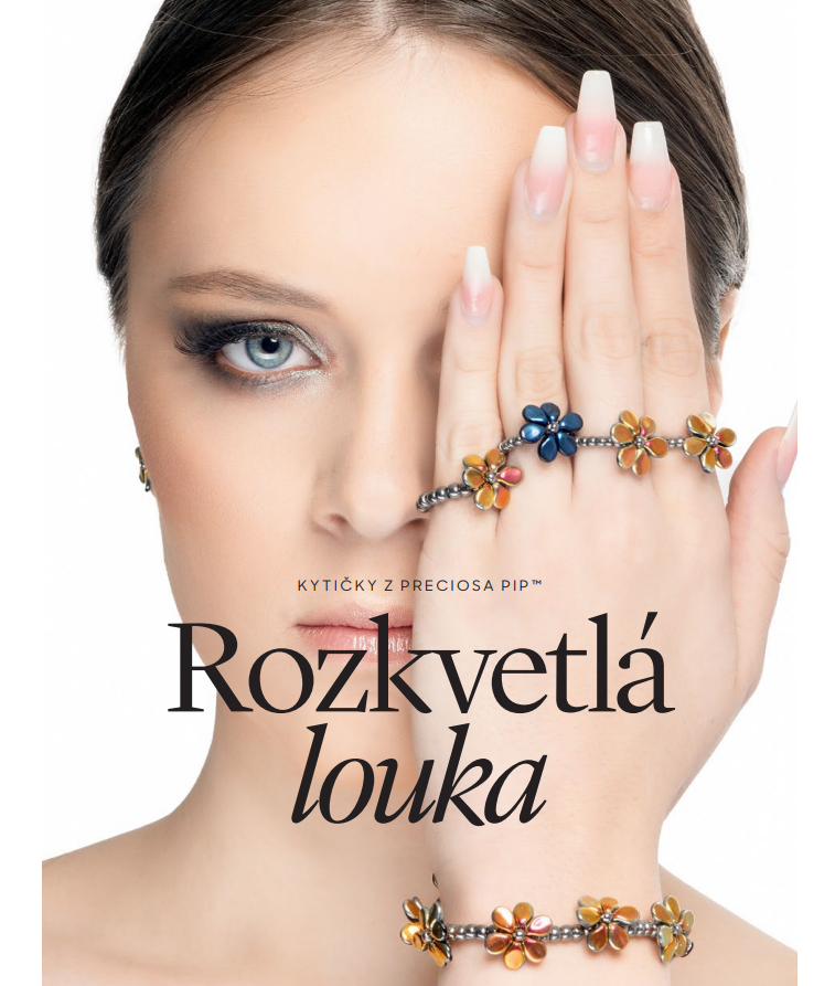 KORÁLKOVÁ STAVEBNICE - Náušnice, náramek ROZKVETLÁ LOUKA (1 souprava)