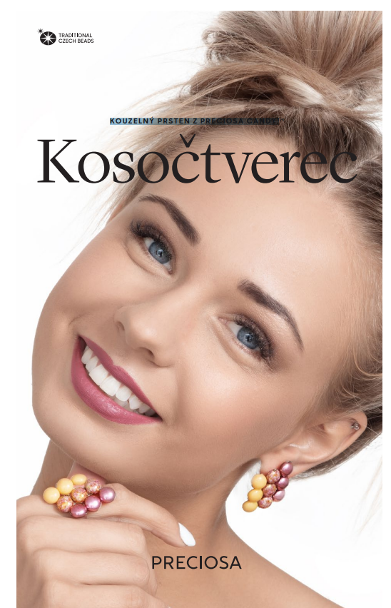 KORÁLKOVÁ STAVEBNICE - KOSOČTVEREC - náušnice a prsten