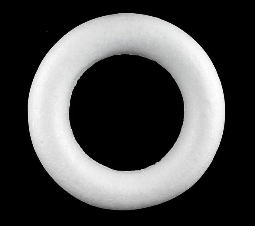 Polystyrenový věnec Ø19 cm seříznutý (2ks)