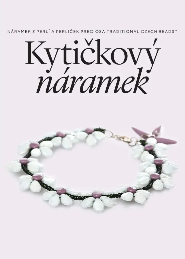 KORÁLKOVÁ STAVEBNICE - Kytičkový náramek (1ks)