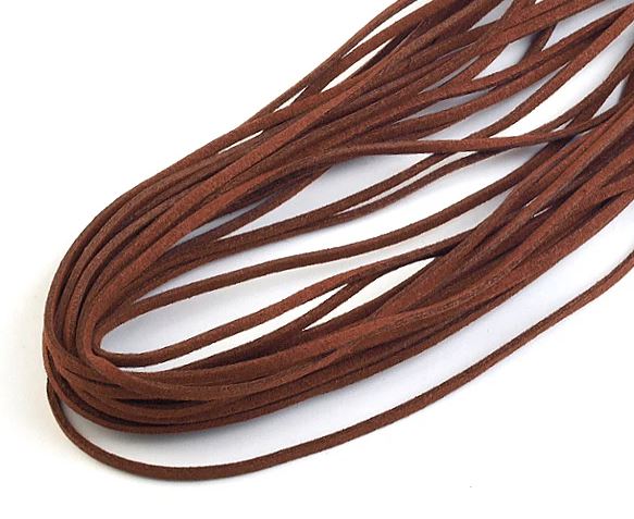 Šňůrka se zapínáním - imitace kůže (45 cm) hnědá