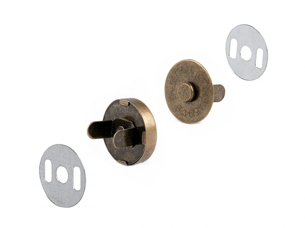 Magnetické zapínání Ø18 mm - staromosaz