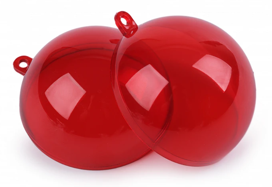 Plastová koule/baňka Ø6 cm dvoudílná