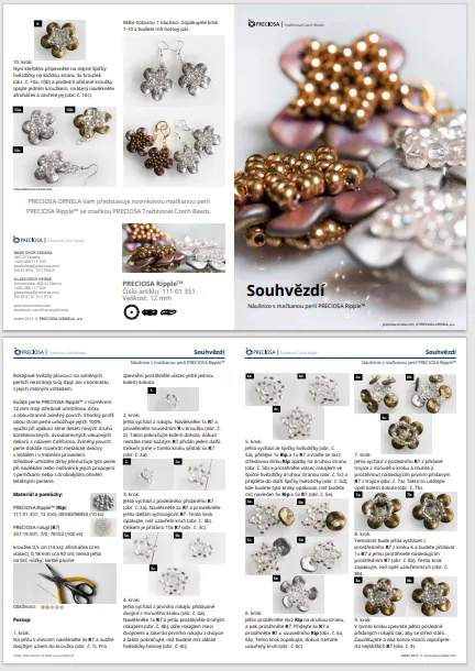 KORÁLKOVÁ STAVEBNICE - SOUHVĚZDÍ náušnice (1pár)