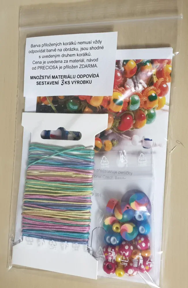 KORÁLKOVÁ STAVEBNICE - Shamballa náramky duhové (3ks)