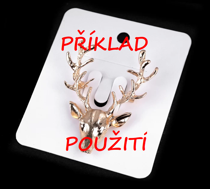 Papírová karta na brože 62x75 mm