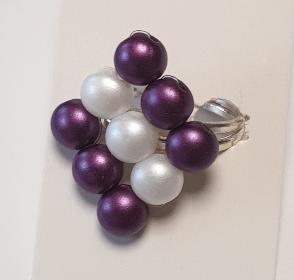 KORÁLKOVÁ STAVEBNICE - KOSOČTVEREC - prsten (1kus)