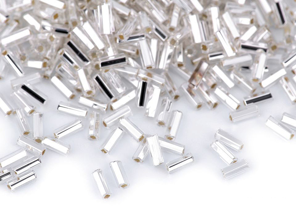 Rokajl PRECIOSA - tyčky s průtahem 6mm - zlatá (sáček 20g)