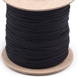Šňůra PES na navlékání korálků - černá Ø1mm (10m)