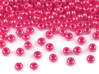 Rokajl PRECIOSA růžovočervená perleť > (6/0) Ø4,1mm (sáček 20g)