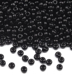 Rokajl PRECIOSA černá > (8/0) Ø2,9mm (sáček 20g)
