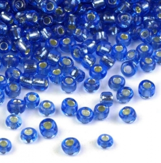 Rokajl PRECIOSA modrá s průtahem > (10/0) Ø2,3mm (sáček 20g)