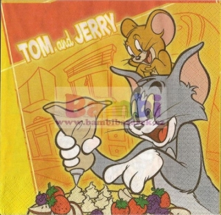 Třívrstvý ubrousek na decoupage - Tom & Jerry