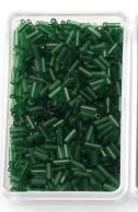 Korálky/rokajl sekaný - zelená - 5mm (sáček 30g)
