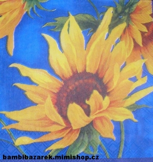 Třívrstvý ubrousek na decoupage - slunečnice 25x25 cm
