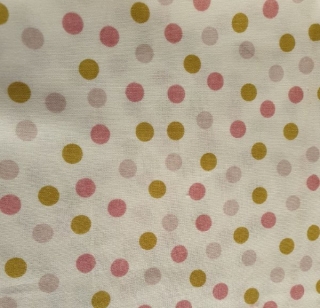 Bavlněná látka - bílá/puntík (85cm)