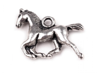 Přívěsek kovový - KONÍK 15x18mm