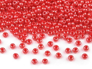 Rokajl PRECIOSA červená perleť > (10/0) Ø2,3mm (sáček 20g)