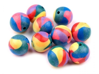 Korálky FIMO - DUHA - kulička Ø12mm (1kus)