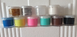 Akrylová barva HOBBY se třpytkami - kelímek 8ml