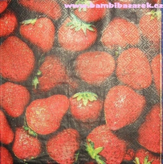 Třívrstvý ubrousek na decoupage - jahody