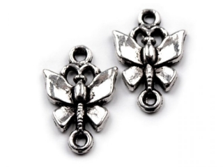 Mezikus kovový - motýl 12x18mm