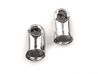 Koncovka hladká - platina - 3x 6mm