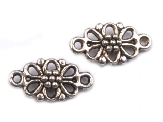 Mezikus kovový - květina 8x16mm
